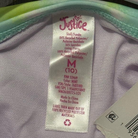 ✨NWT✨ Tie-Dye Girls Justice Baiting Suit - Picture 5 of 7